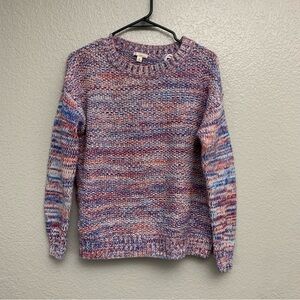 Gap Women’s Red White & Blue‎ Cable Knit Crewneck Sweater Size Medium